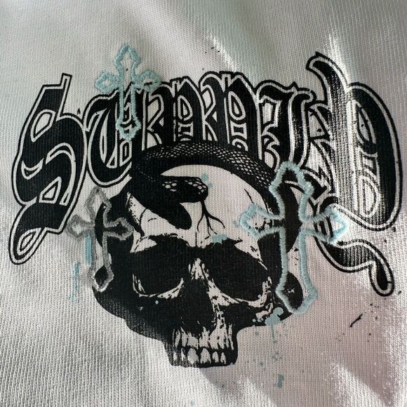 NWT Supply & Demand Men’s White Short Sleeve Tee Shirt Skull & Snakes - Size M - Picture 3 of 10